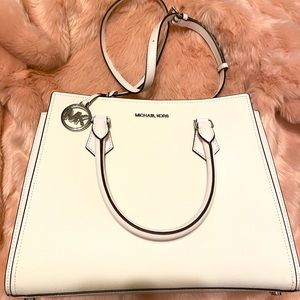Michael Kors Satchel Hope Optic White